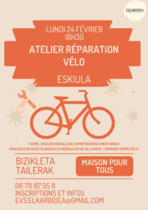 Atelier réparation vélo @ Maison pour tous d’Esquiule