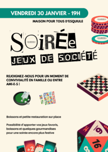 Soirée jeux de société @ Maison pour tous d’Esquiule